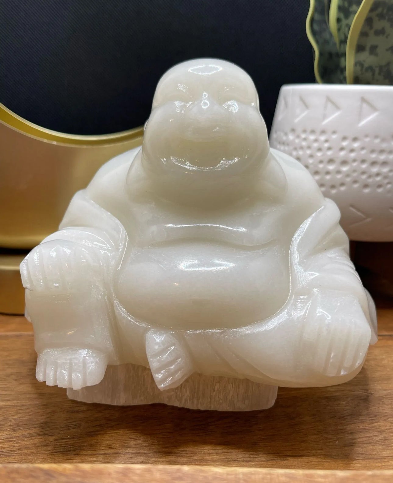 White Agate Buddha