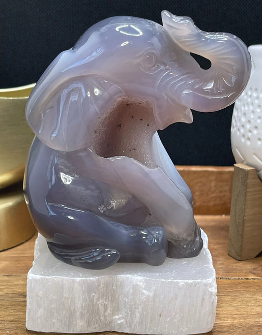 Druzy Agate Elephant