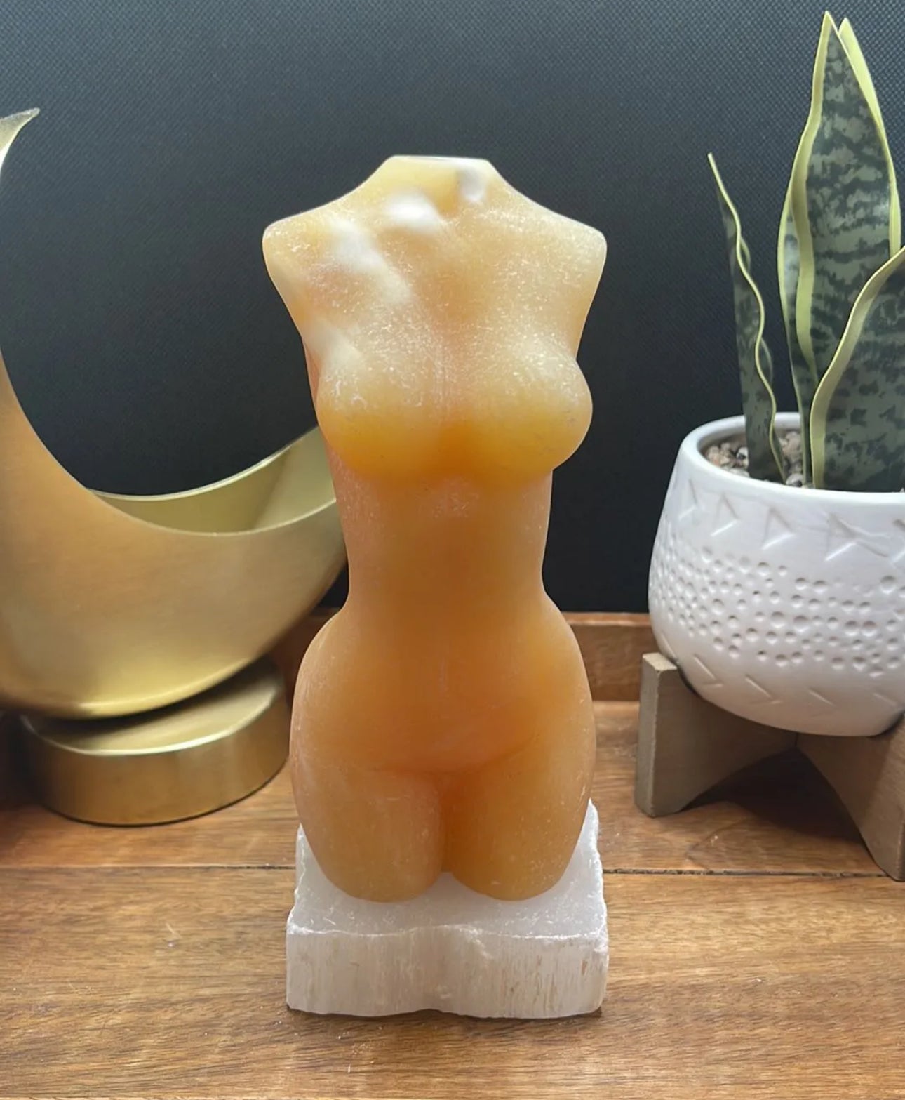 Orange Calcite Goddess - XL