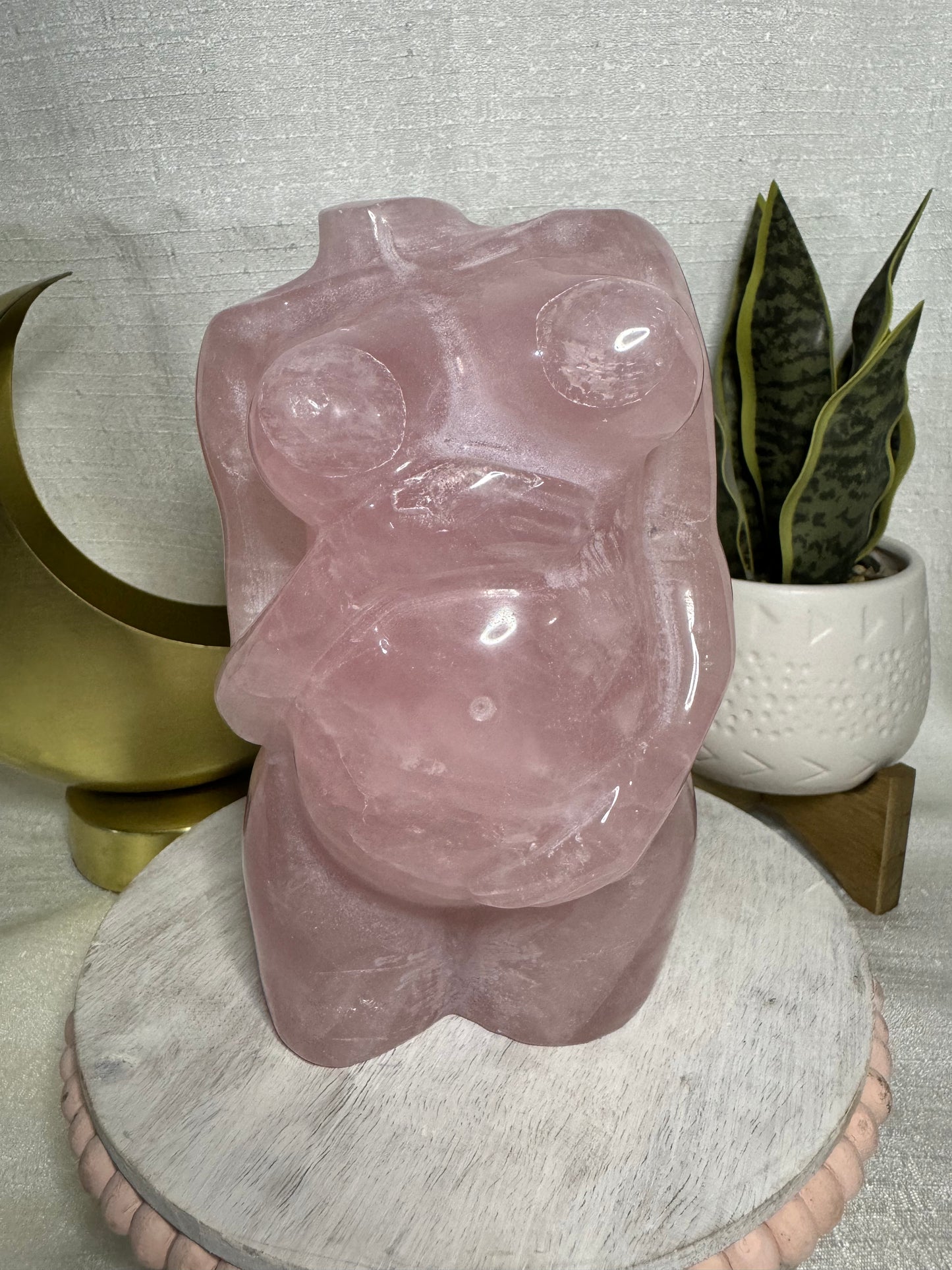 Rose Quartz Pregnant Goddess - XL